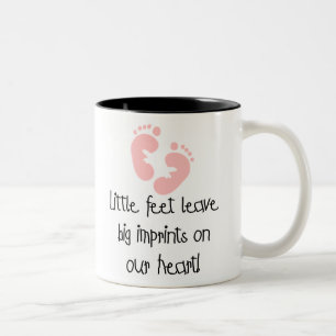 Caneca De Café Em Dois Tons Pequenos Pés Grandes Marcas Rosa