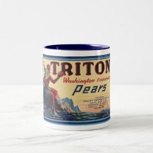 Caneca De Café Em Dois Tons peras de triton