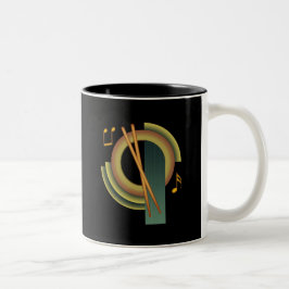 Caneca De Café Em Dois Tons Percussão Deco1