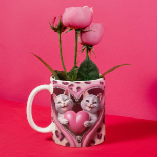 Caneca De Café Em Dois Tons Perfusão de amor: Dia de os namorados personalizad
