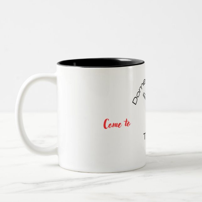 Caneca De Café Em Dois Tons Perigo de Domínio (Esquerda)