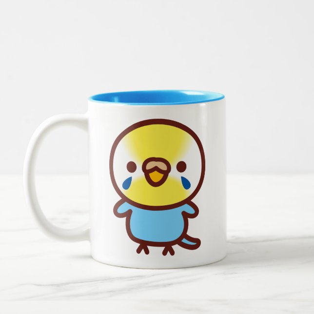 Caneca De Café Em Dois Tons Periquito / Arco-íris pastel fêmea (Esquerda)