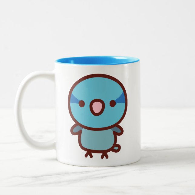 Caneca De Café Em Dois Tons Periquito-do-pacífico azul macho (Esquerda)