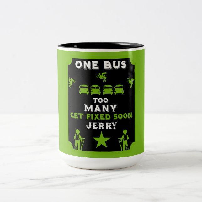 Caneca De Café Em Dois Tons Perna Quebrada Engraçada Fica Bem (Centro)