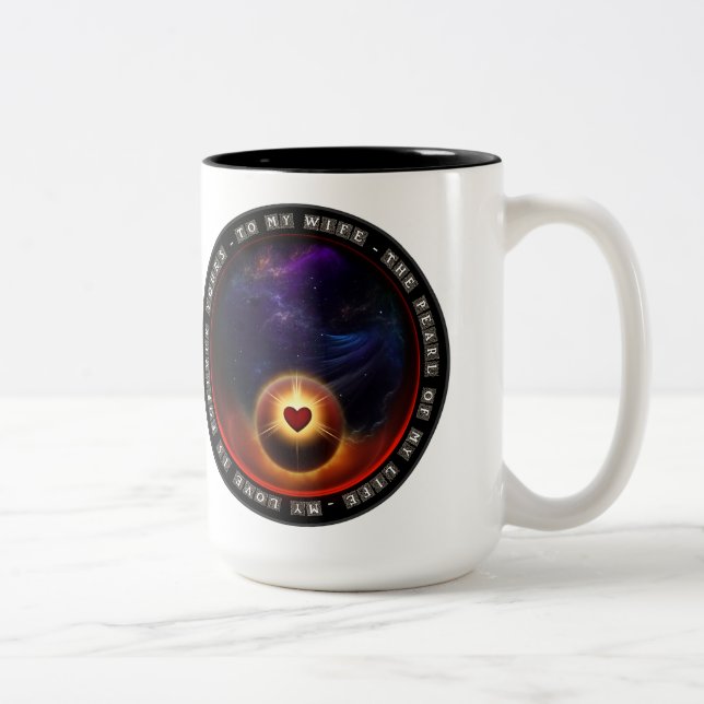 Caneca De Café Em Dois Tons Pérola Da Minha Vida (Direita)