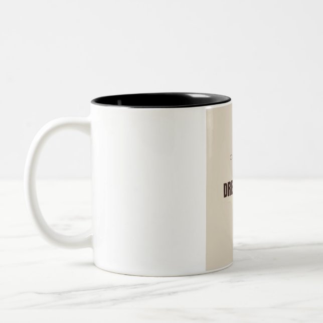 Caneca De Café Em Dois Tons Perseguidor de Sonhos Impulsionado por Café Amante (Esquerda)