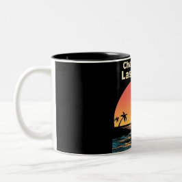 Caneca De Café Em Dois Tons Perseguindo o Último Raio – Estética Sonhadora do