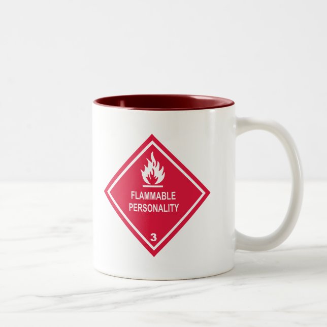 Caneca De Café Em Dois Tons Personalidade inflamável (Direita)