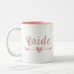 Caneca De Café Em Dois Tons Personalização de Corações Cor-de-Rosa com Letra M