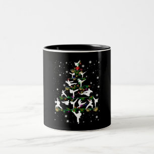 Caneca De Café Em Dois Tons Personalização de Ornamentos de Árvores de Natal e