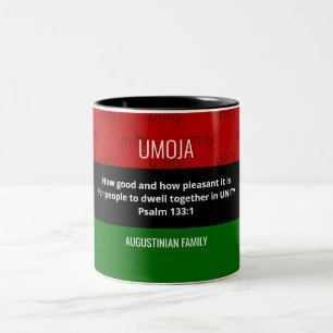 Caneca De Café Em Dois Tons Personalizada UMOJA Unity Kwanzaa