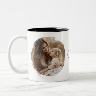 Caneca De Café Em Dois Tons Personalizado 2 Foto & Texto Melhor Mãe de Todos o