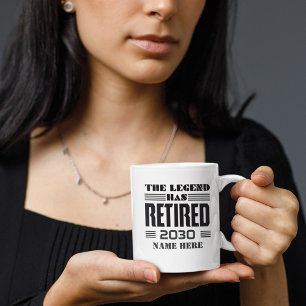 Caneca De Café Em Dois Tons Personalizado, A Lenda Aposentou O Avô