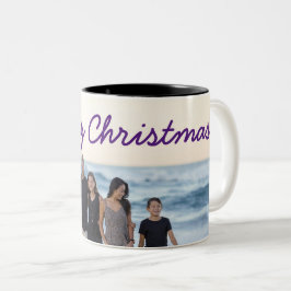 Caneca De Café Em Dois Tons personalizado adicionar seu texto fotográfico feri