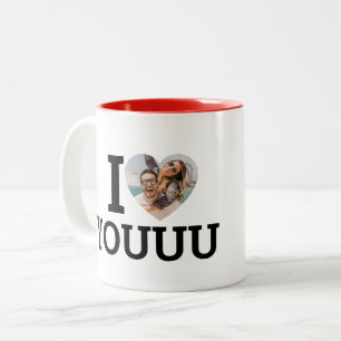 Caneca De Café Em Dois Tons PERSONALIZADO Amo Você Adicionar Qualquer Foto De
