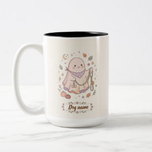 Caneca De Café Em Dois Tons personalizado Dia das Bruxas Mãe de Cachorro Fanta