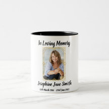 Personalizado Em Memória Funeral Foto Memorial Mug