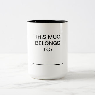 Caneca De Café Em Dois Tons Personalizado - Este Mug Pertence A