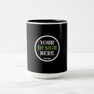 Caneca De Café Em Dois Tons personalizado, exclusivo, elegante e minimalista