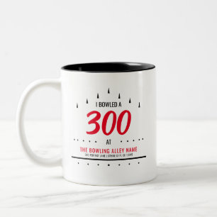 Caneca De Café Em Dois Tons Personalizado "I BOWLED A Merch De Beco De 300"