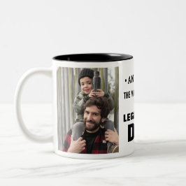 Caneca De Café Em Dois Tons Personalizado Nome Homem Mito Legendário Foto do P