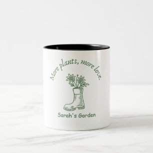 Caneca De Café Em Dois Tons Personalizado Plant Parent Botânico Customizado