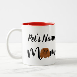 Caneca De Café Em Dois Tons Personalizado Ruby Cavalier King Charles Spaniel G