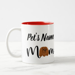Caneca De Café Em Dois Tons Personalizado Ruby Cavalier King Charles Spaniel G