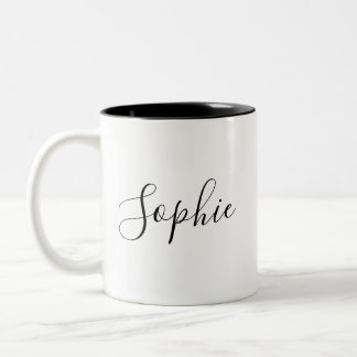 Caneca De Café Em Dois Tons Personalizado Seu Nome, Nome Personalizado, Presen