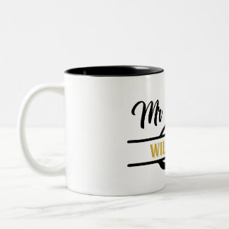 Caneca De Café Em Dois Tons Personalizado Sr & Sra. Mug com Nomes Personalizad