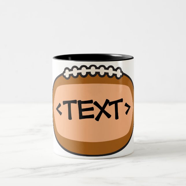 CANECA DE CAFÉ EM DOIS TONS PERSONALIZAR DESIGN DE FUTEBOL,<TEXT> (Centro)