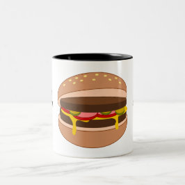 Caneca De Café Em Dois Tons Personalizar este gráfico de Hamburger
