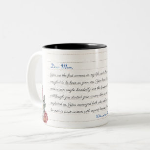 Caneca De Café Em Dois Tons Personalizar Letra de Amor Personalizada Script Ma