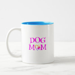 Caneca De Café Em Dois Tons Personalizar mãe de cachorro