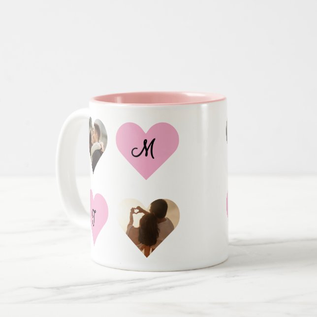 Caneca De Café Em Dois Tons Personalizar Mug de Amor - Guarda-Casal (Frente Esquerda)