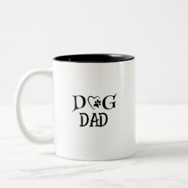 Caneca De Café Em Dois Tons Personalizar Pai de Cachorro