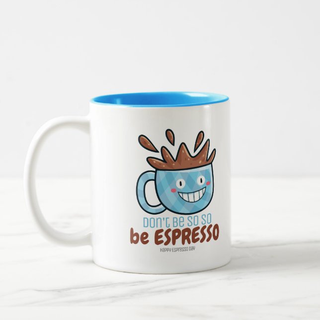 Caneca De Café Em Dois Tons Personalizável Be Espresso (Esquerda)