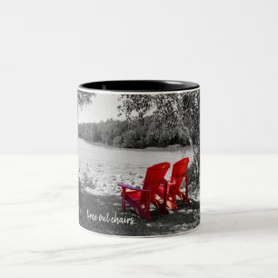 Caneca De Café Em Dois Tons Personalizável (seu nome está aqui) Cadeias de Tem