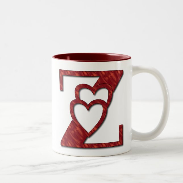CANECA DE CAFÉ EM DOIS TONS PERSONALIZE A LETRA (Z) NOME (Direita)