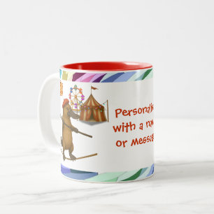Caneca De Café Em Dois Tons Personalize o andarilho de corda bamba Plato ornit