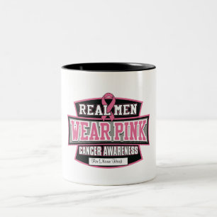 Caneca De Café Em Dois Tons Personalize-o cancro da mama REAL do ROSA do