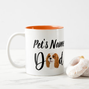 Caneca De Café Em Dois Tons Personalize o Pai Cavalier King Charles Spaniel