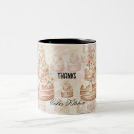 Caneca De Café Em Dois Tons personalized Cake Mug - Custom Name Baker Gift