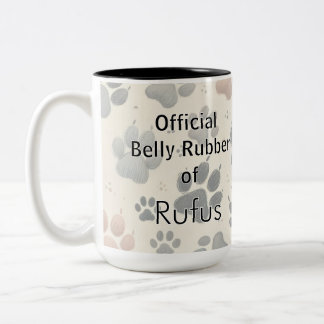 Caneca De Café Em Dois Tons Personalized Custom Name Dog Love