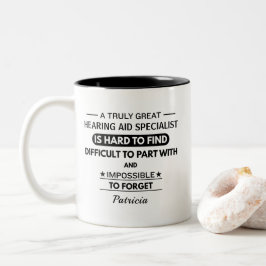 Caneca De Café Em Dois Tons Personalized Hearing Aid Specialist 