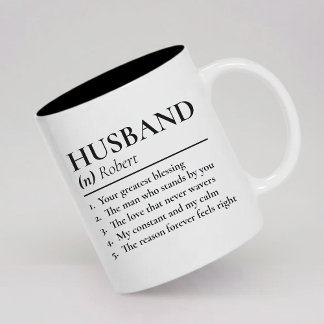 Caneca De Café Em Dois Tons Personalized Husband Mug Newlyweds Gift for Wife