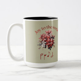 Caneca De Café Em Dois Tons Personalized "Joy To The World" Hymn