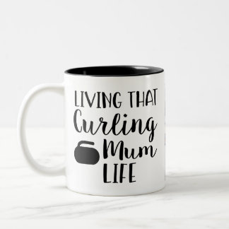 Caneca De Café Em Dois Tons Personalized Living that Curling Mum Life Photo 