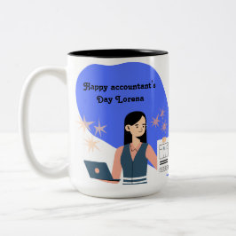 Caneca De Café Em Dois Tons personalized mug to celebrate the accountant