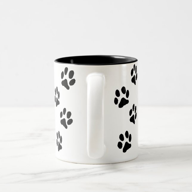 Caneca De Café Em Dois Tons personalized paw mug (Alça)